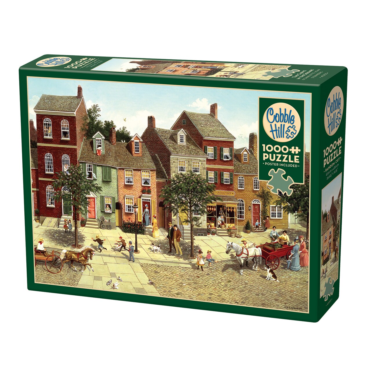 Cobble Hill 1000 Piece Puzzle: The Curve In The Square - Reference Poster Included, High Quality Jigsaw, Earth Friendly